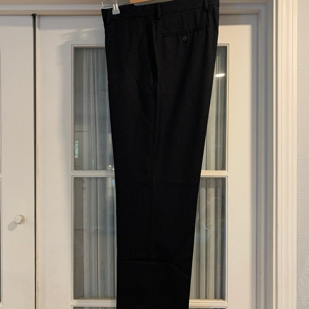 Stafford Dress Pants - BLACK Polyester/Viscose Blend 32x30